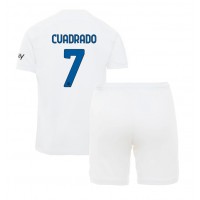 Inter Milan Juan Cuadrado #7 Bortedraktsett Barn 2023-24 Kortermet (+ Korte bukser)